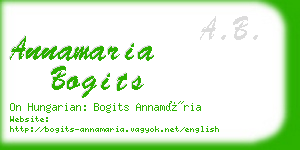 annamaria bogits business card